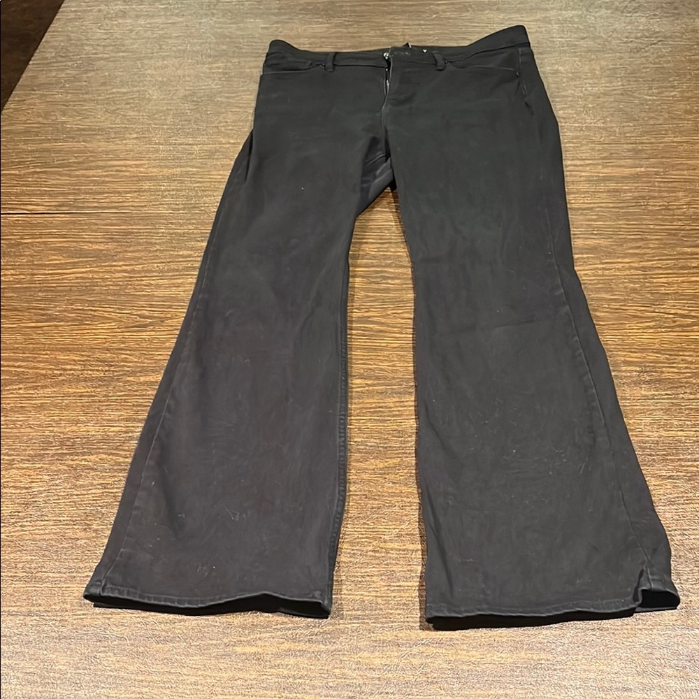 White House Black Market Black Flare Wide Leg Jeans